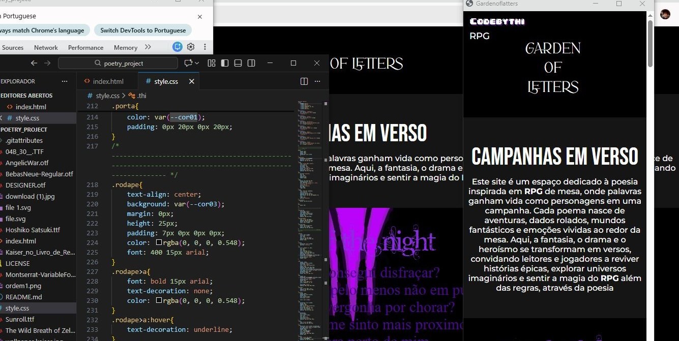 imagem do segundo projeto: Garden of latters